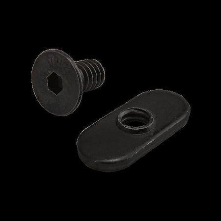 1/4-20 Socket Head Cap Screw, Black Zinc Plated Steel, 1/2 In Length