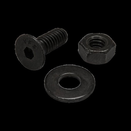 1/4-20 Socket Head Cap Screw, Black Zinc Plated Steel, 3/4 In Length