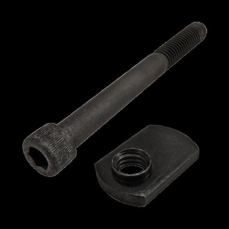 5/16-18 Socket Head Cap Screw, Black Zinc Plated Steel, 3-1/4 In Length
