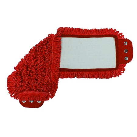 Red Microfiber Mop Head With Tabs,PK3