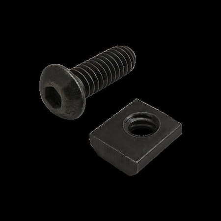 1/4-20 Socket Head Cap Screw, Black Zinc Plated Steel, 3/4 In Length