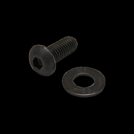 5/16-18 Socket Head Cap Screw, Black Zinc Plated Steel, 7/8 In Length