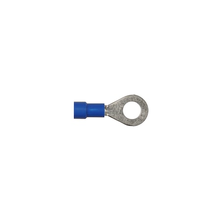 Blue Vinyl 16-14 WireTerminal 1/4 Stud Size Ring Type PK100