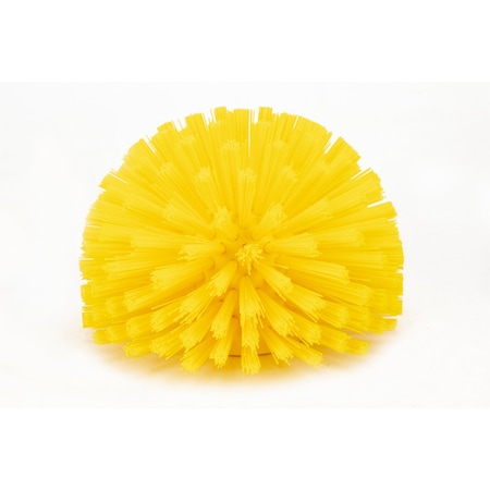 6 In W Pipe And Valve Brush, Yellow, Polypropylene