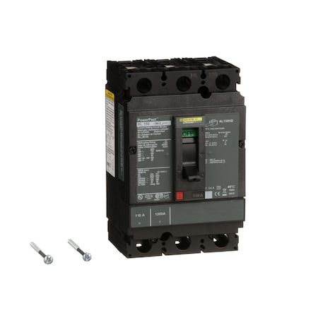 Circuit Breaker,PowerPact H,thermal Ma, 110 A, 690V AC, 3 Pole, Unit Mount Lug Mounting Style