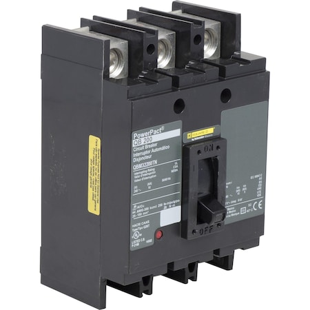 PowerPact Q - Molded Case Circuit Breake, 200 A, 240V AC, 3 Pole, Unit Mount Lug Mounting Style