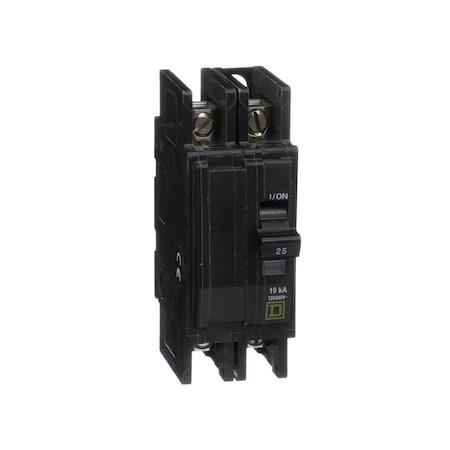 QOU Miniature Circuit Breaker,25A,2P,, 20 A, 120/240V AC, Unit Mount Mounting Style