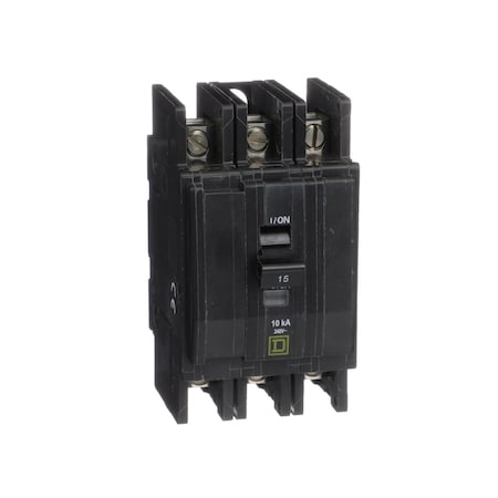 QOU Miniature Circuit Breaker,15A,3P,, 15 A, 120/240V AC, Unit Mount Mounting Style