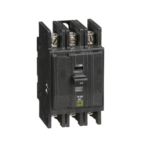 QOU Miniature Circuit Breaker,40A,3P,, 40 A, 120/240V AC, Unit Mount Mounting Style