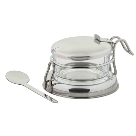 Glass Condiment Jar Set,SS,6 OZ