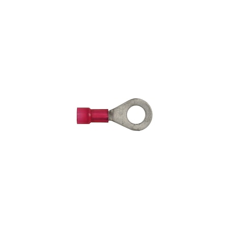 Red Nyln 22-18 WireTerminal 1/4 Stud Size Ring Type PK50