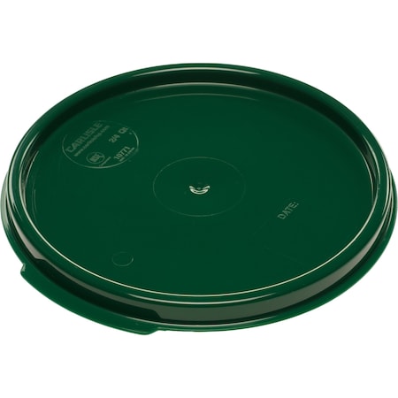 Round Container Lid,2-4 Qt.,Green,PK12