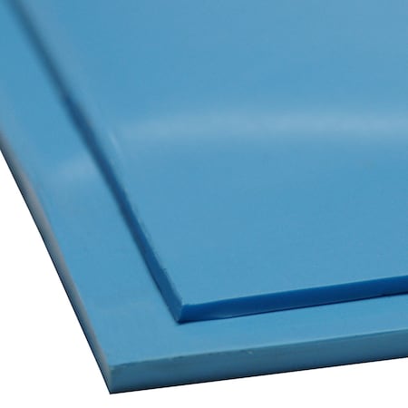 Silicone Sheet - 50A - Smooth Finish - No Backing - 0.125 Thick X 36 Width X 24 Length - Blue