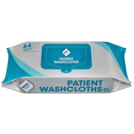 Patient Washcloths,Resealable Ref,PK12