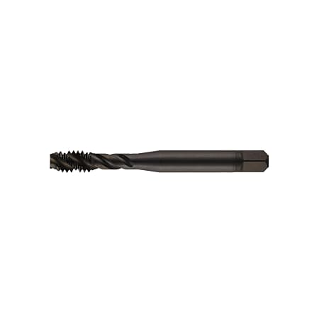 Spiral Flute Tap, #5-40, 4 Flutes, Oxide