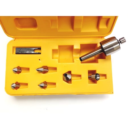 9 Piece MT2 Multi-Shape Interchangeable Tip Live Center Set