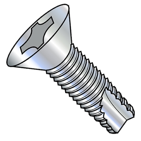 Anchor Screws,4-40x3/8,Phil FL,PK10000, Zinc Plated Flat Head 10000 PK