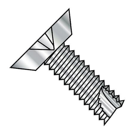 Thread Forming Screw, #8-32 X 1 In, Plain 18-8 Stainless Steel Flat Head Phillips Drive, 3500 PK