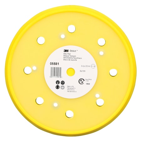 Stikit Disc Pad Dust Free, 05581, 8 In,