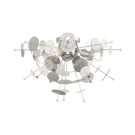 Circulo 4 Light Polished Chrome Ceiling Mount