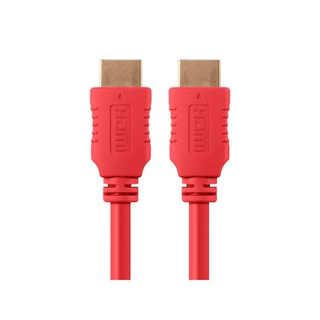 HDMI Cable,High Speed,Red,10ft.,28AWG