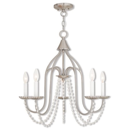 Alessia 5 Light Brushed Nickel Chandelier