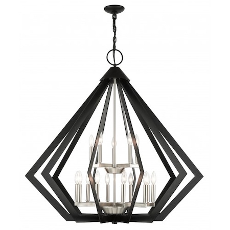 Black Foyer Chandelier,15 Light