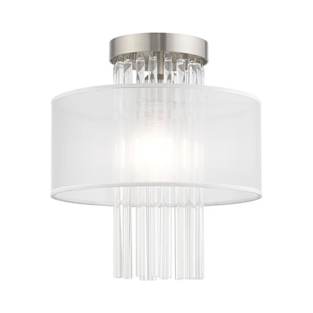 Alexis 1 Light Brushed Nickel Ceiling Mo