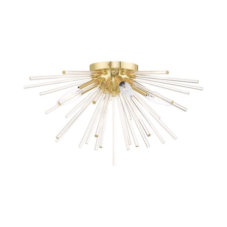 Utopia 4 Light Satin Brass Ceiling Mount