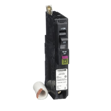 Circuit Breaker, 20, 120V AC, 1 Pole, Bolt-On Mounting Style, QOB Series