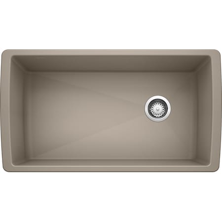Diamond Silgranit Super Single Undermount Kitchen Sink - Truffle