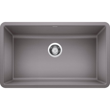Precis Silgranit 30 Single Bowl Undermount Kitchen Sink - Metallic Gray