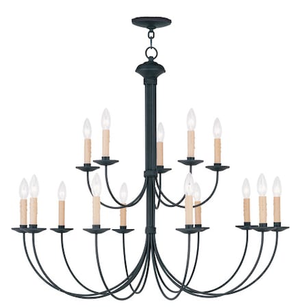 Heritage 15 Light Black Chandelier