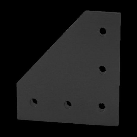 Black 45S 5 Hole 90 Degree Joining Plate