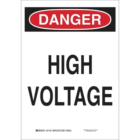 Danger Sign, 14 In Height, 10 In Width, Plastic, Rectangle, English