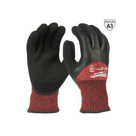 Cut Level 3 Winter Insulated Dipped Gloves - Medium (12 Pairs)