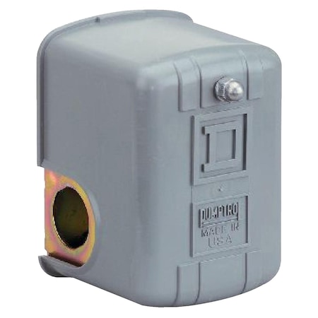 Pressure Switch, (1) Port, 1/4 In FNPS, DPST, 20 To 65 Psi, Standard Action