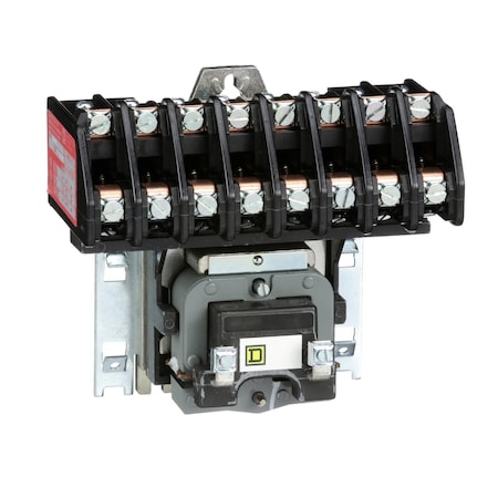 600VAC Electrically Held Lighting Contactor 8P 30A
