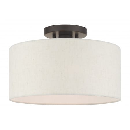 English BronzeSemi Flush,1 Light