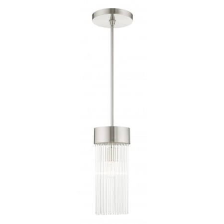 Brushed Nickel Pendant,1 Light