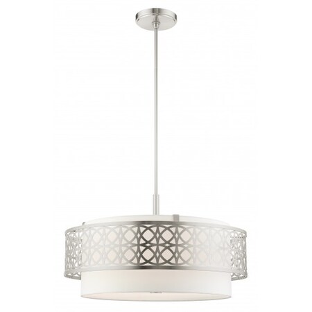 Brushed Nickel Pendant Chandelier,5 Ligh