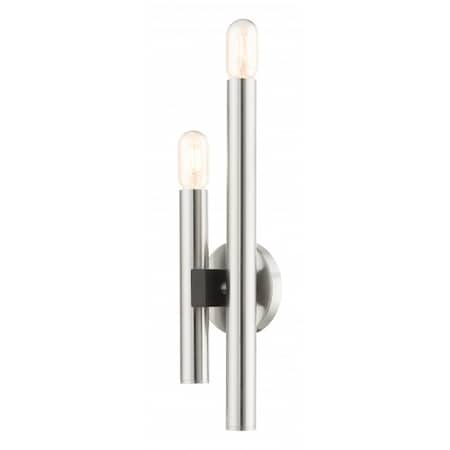 Brushed Nickel ADA Double Sconce,2 Light
