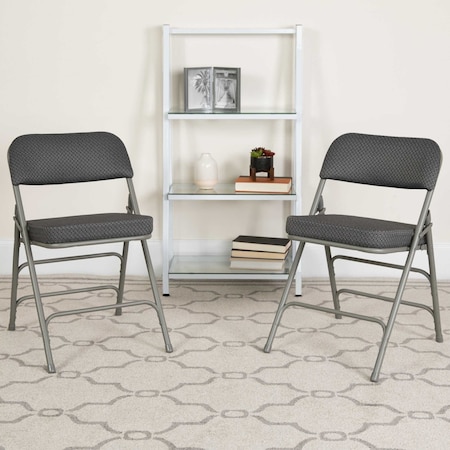 Gray Fabric Folding Chair