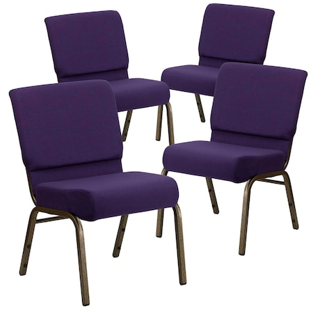 Purple Fabric Church Chair