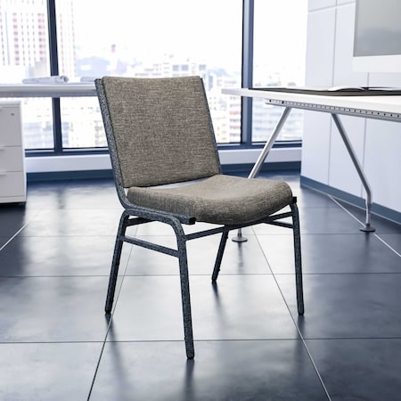 HERCULES Series Heavy Duty Gray Fabric Stack Chair