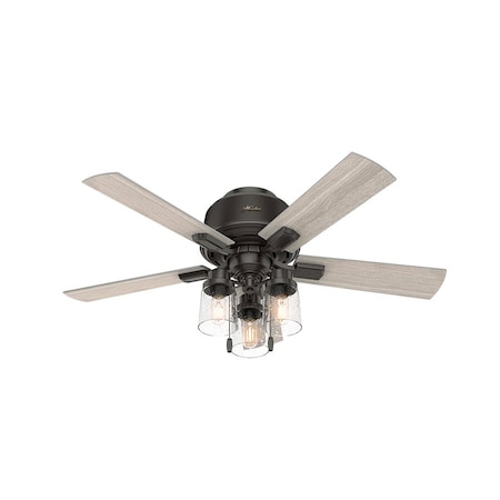 Low Profile Ceiling Fan, 44 In. Blade Dia., Single Phase, 120