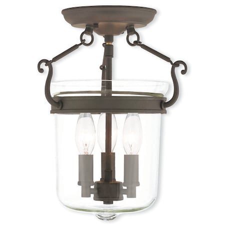 Rockford 3 Light Bronze Ceiling Mount