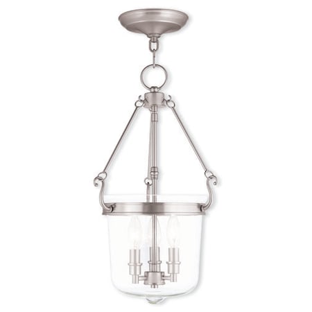 Rockford 3 Light Brushed Nickel Pendant