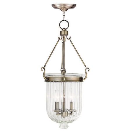 Coventry 3 Light Antique Brass Pendant