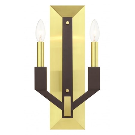 Satin BrassADA Double Sconce,2 Light